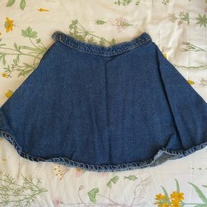 AMERICAN APPAREL / dark wash jean circle skirt